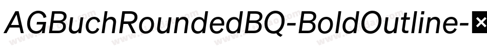 AGBuchRoundedBQ-BoldOutline字体转换
