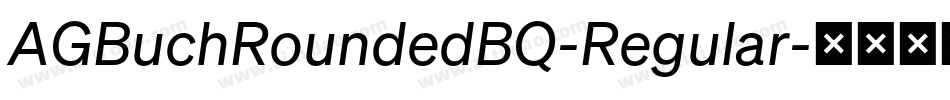 AGBuchRoundedBQ-Regular字体转换