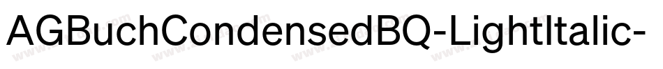 AGBuchCondensedBQ-LightItalic字体转换