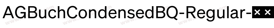AGBuchCondensedBQ-Regular字体转换
