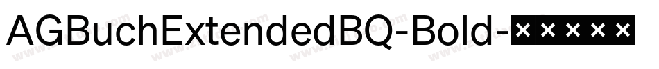 AGBuchExtendedBQ-Bold字体转换