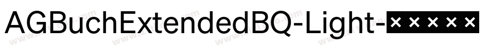 AGBuchExtendedBQ-Light字体转换