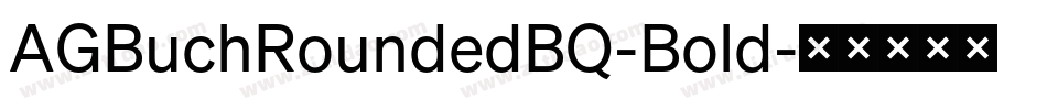 AGBuchRoundedBQ-Bold字体转换