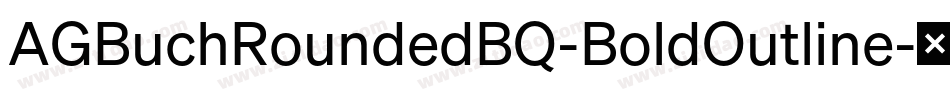 AGBuchRoundedBQ-BoldOutline字体转换