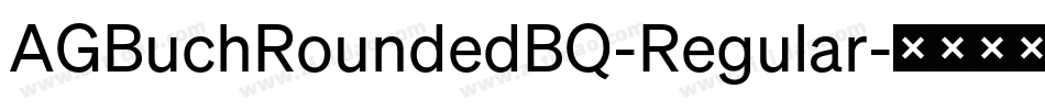 AGBuchRoundedBQ-Regular字体转换