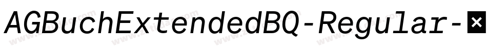 AGBuchExtendedBQ-Regular字体转换