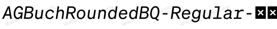 AGBuchRoundedBQ-Regular字体转换