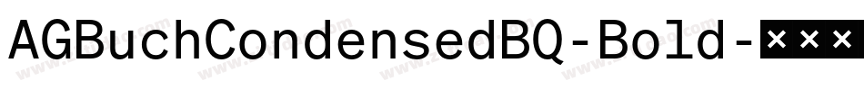 AGBuchCondensedBQ-Bold字体转换