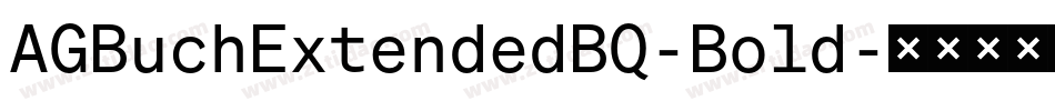 AGBuchExtendedBQ-Bold字体转换