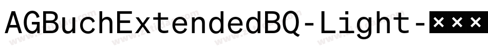 AGBuchExtendedBQ-Light字体转换