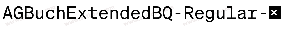 AGBuchExtendedBQ-Regular字体转换