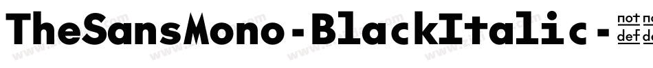 TheSansMono-BlackItalic字体转换