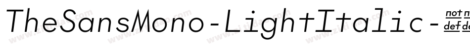 TheSansMono-LightItalic字体转换