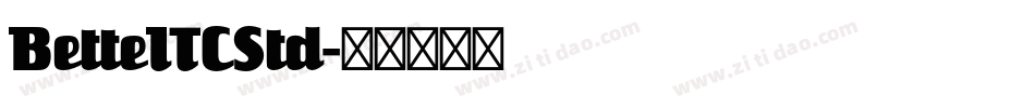 BetteITCStd字体转换