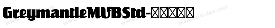 GreymantleMVBStd字体转换