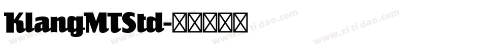KlangMTStd字体转换