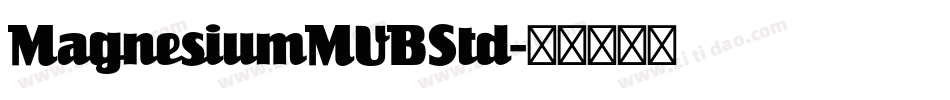 MagnesiumMVBStd字体转换
