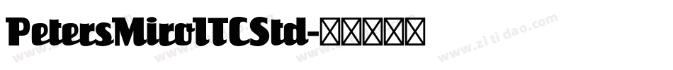 PetersMiroITCStd字体转换