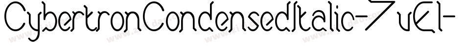 CybertronCondensedItalic-7vEl字体转换