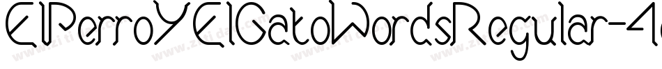 ElPerroYElGatoWordsRegular-4qr4字体转换