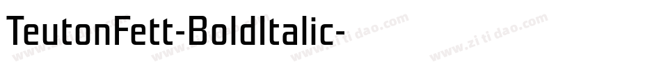 TeutonFett-BoldItalic字体转换