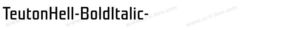 TeutonHell-BoldItalic字体转换