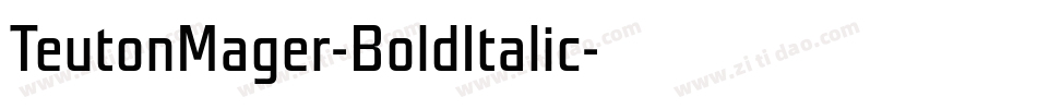 TeutonMager-BoldItalic字体转换