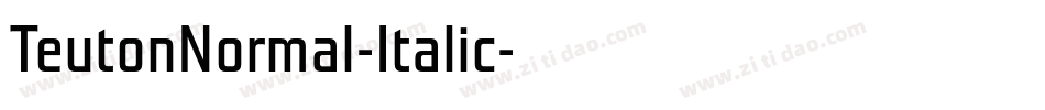 TeutonNormal-Italic字体转换