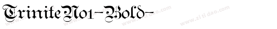 TriniteNo1-Bold字体转换