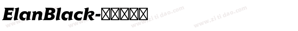 ElanBlack字体转换