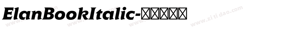 ElanBookItalic字体转换