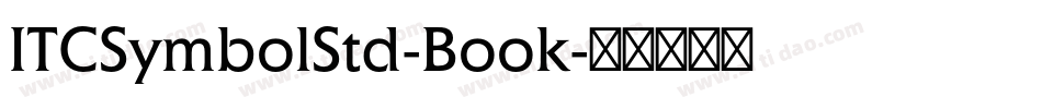 ITCSymbolStd-Book字体转换