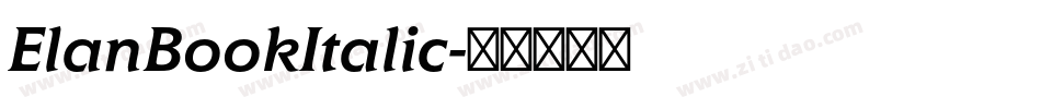 ElanBookItalic字体转换