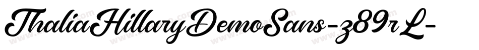 ThaliaHillaryDemoSans-z89rL字体转换