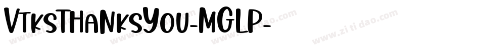 VtksThanksYou-MGLp字体转换