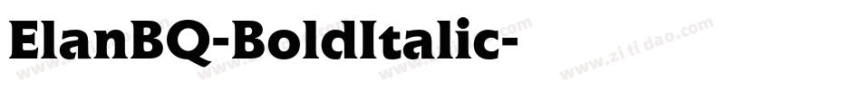 ElanBQ-BoldItalic字体转换