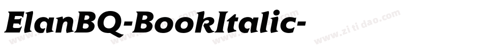 ElanBQ-BookItalic字体转换