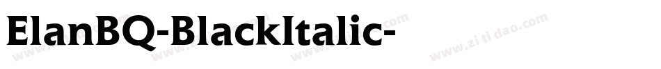 ElanBQ-BlackItalic字体转换