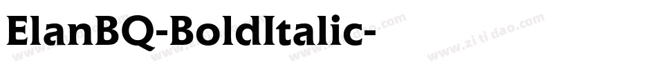 ElanBQ-BoldItalic字体转换