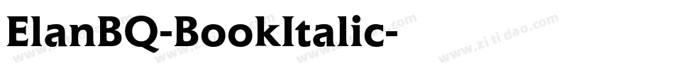 ElanBQ-BookItalic字体转换