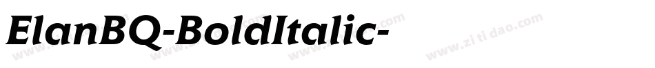 ElanBQ-BoldItalic字体转换