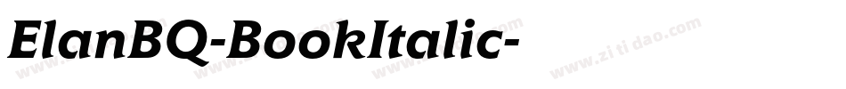 ElanBQ-BookItalic字体转换