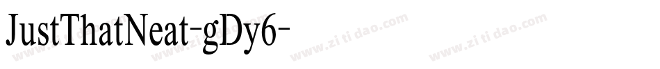 JustThatNeat-gDy6字体转换