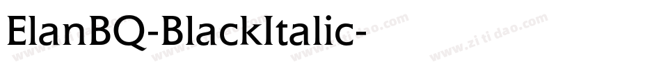 ElanBQ-BlackItalic字体转换