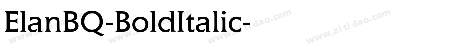 ElanBQ-BoldItalic字体转换