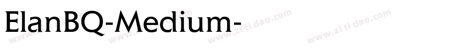 ElanBQ-Medium字体转换