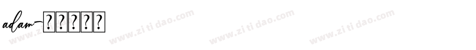adam字体转换