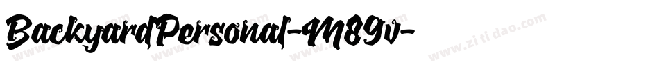 BackyardPersonal-M89v字体转换