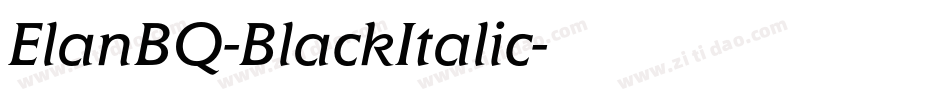 ElanBQ-BlackItalic字体转换