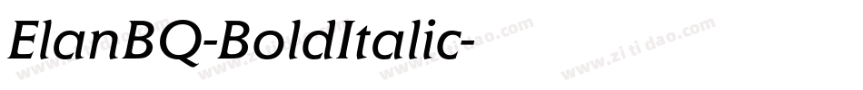 ElanBQ-BoldItalic字体转换